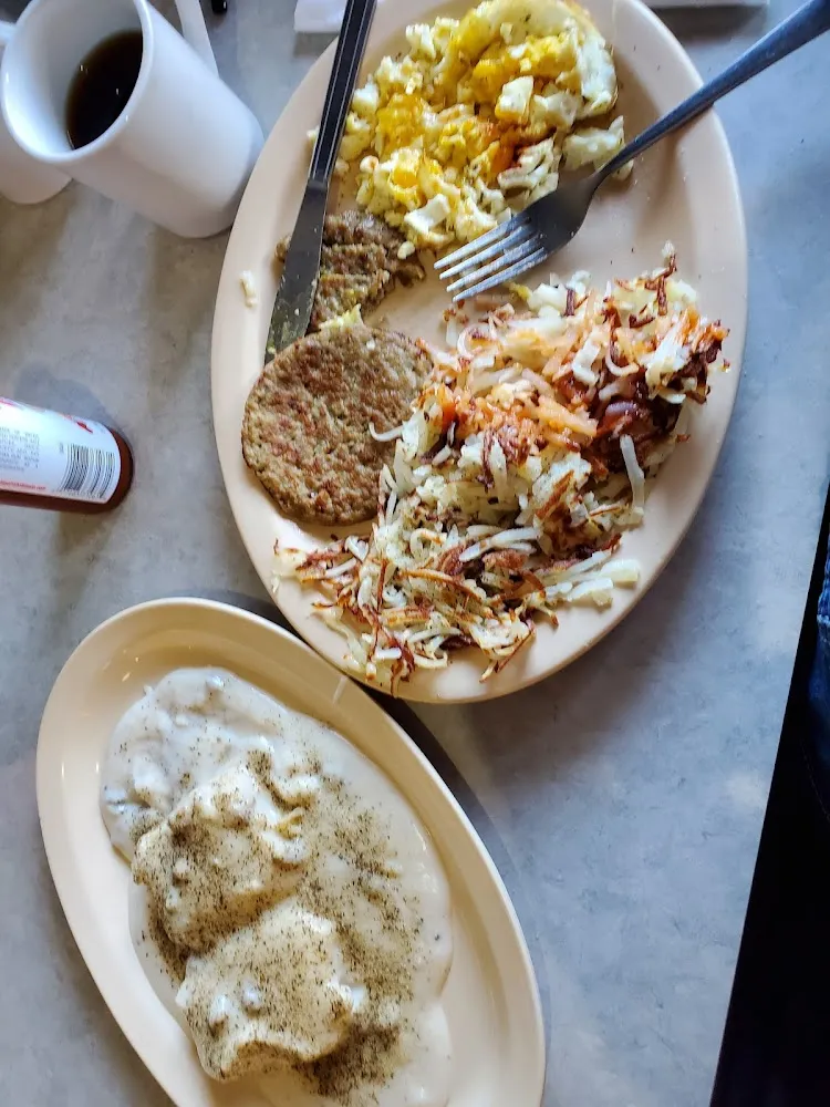 Breakfast Special- 2eggs Hash Brown Sausage & Biscuits and Gravy